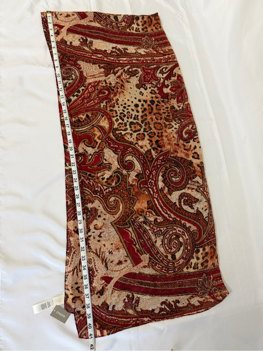 Scarf Oblong Fabric with Tags - Picture 4 of 6